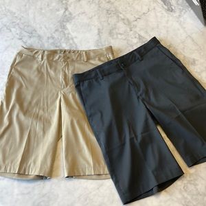 Black and khaki Nike golf dry fit shorts youth XL… excellent condition